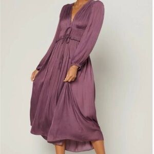 Current Air Plum Pleated Dress